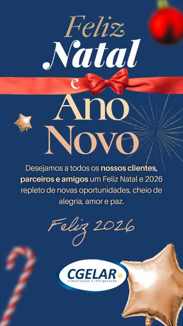 🎄✨ Que o Natal renove nossas energias e que 2026 venha com ainda mais saúde, conforto e grandes realizações.
A CGELAR agradece a parceria de todos que caminharam conosco e deseja um Feliz Natal e um excelente Ano Novo!
